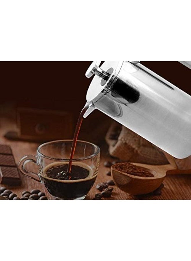 350ml Double Wall Stainless Steel Insulated French Press – Coffee & Tea Maker with Filter, Portable Coffee Press Teapot - Image 2